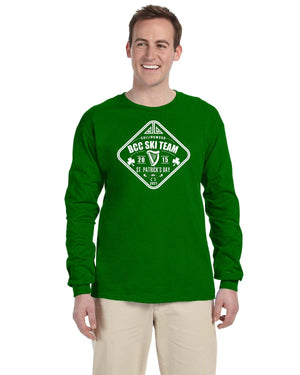 BCC Ski Team St Patrick's Day Long Sleeve t-shirt (Pricing in USD)